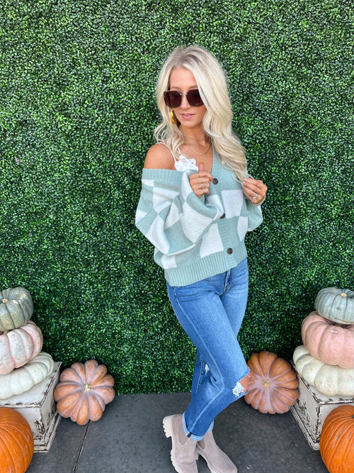 Check Pattern Cardi