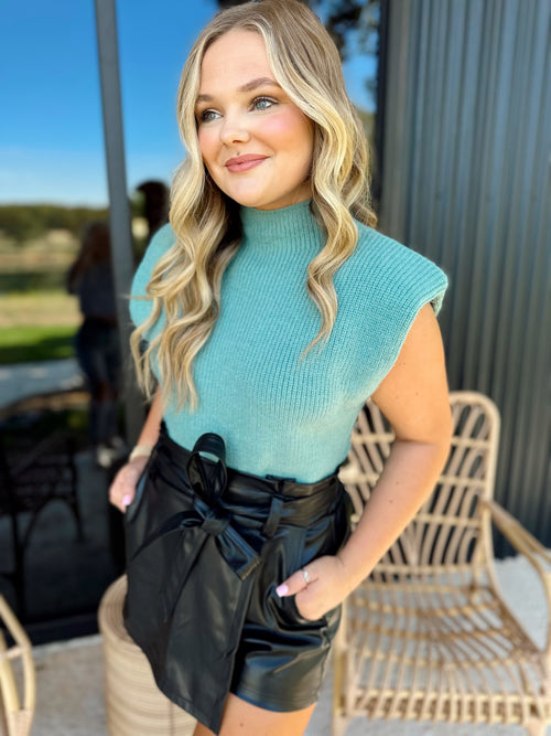 Cap Sleeve Knit Top
