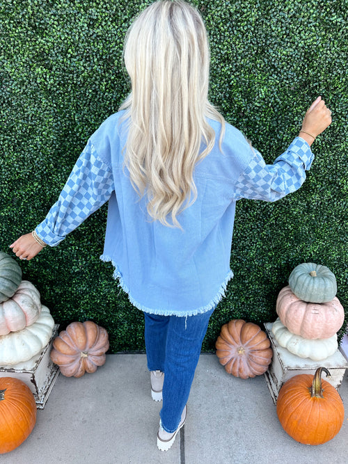 Check Denim Jacket