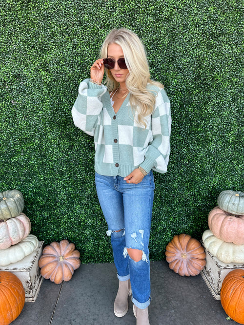 Check Pattern Cardi