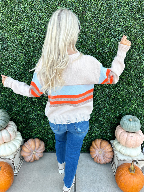 Stripe Oatmeal Sweater