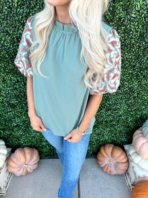 Design Puff Sleeve Blouse