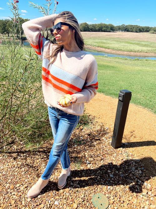 Stripe Oatmeal Sweater