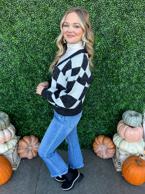 Check Pattern Cardi
