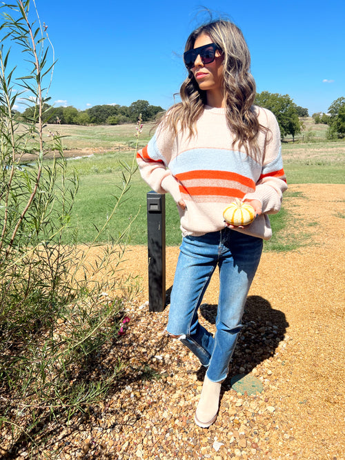 Stripe Oatmeal Sweater