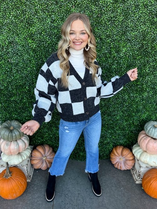 Check Pattern Cardi