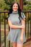 Turtleneck and Pleated Skirt Set