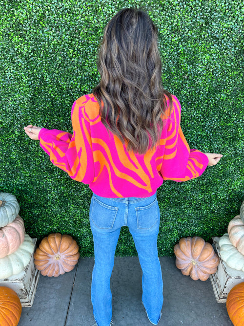 Swirl Print Sweater
