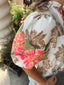 Embroidered Puff Sleeve Floral Top