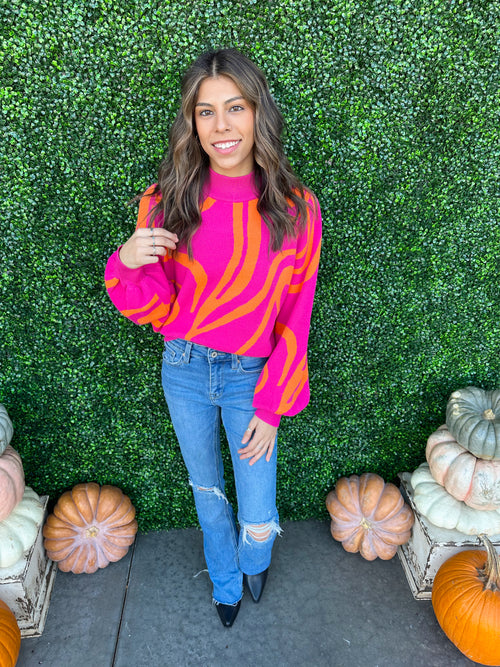 Swirl Print Sweater