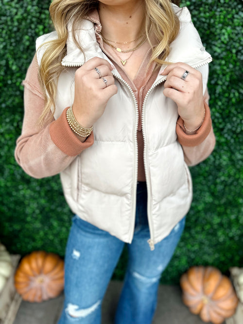 Zip Up Puffer Vest