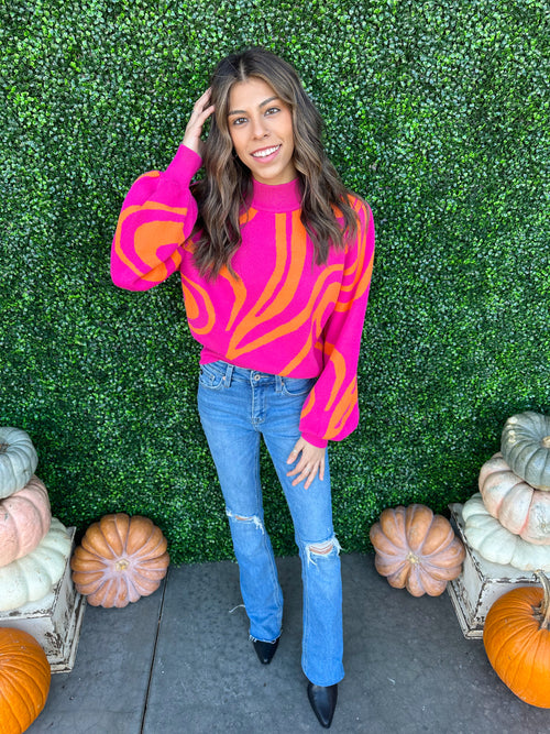 Swirl Print Sweater