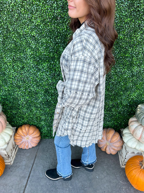 Plaid Washed Button Down