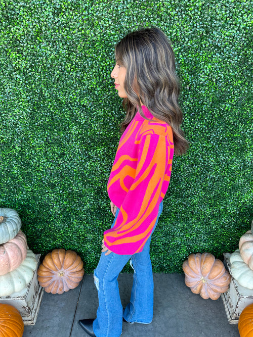 Swirl Print Sweater