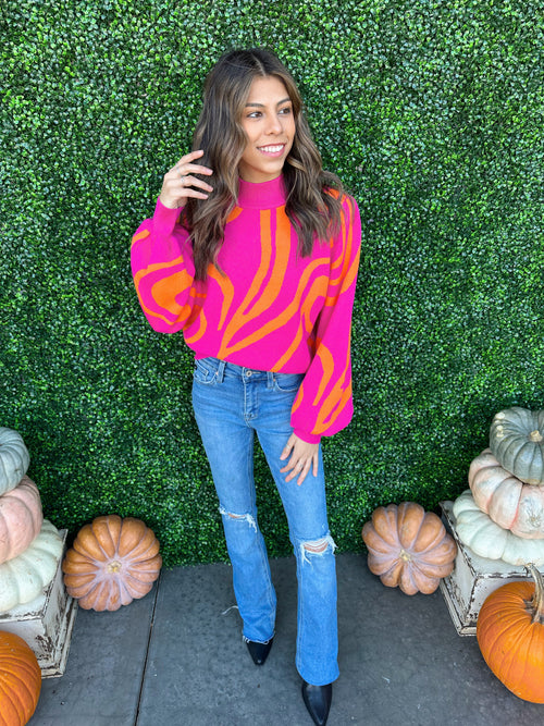 Swirl Print Sweater