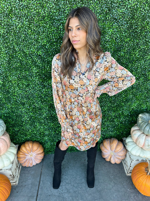 Long Sleeve Floral Dress