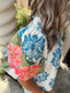 Embroidered Puff Sleeve Floral Top