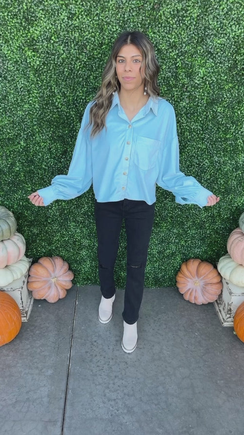 Button Up Corduroy Jacket Top