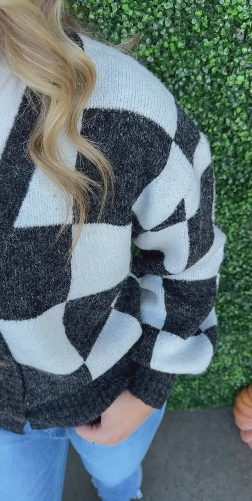 Check Pattern Cardi