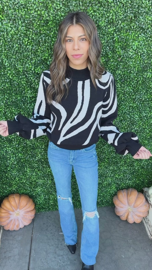 Swirl Print Sweater