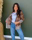 Western Motif Sleeveless Knit Top