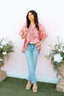 Rouched V-Neck Puff Sleeve Top