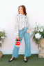 Striped Bow Tie Blouse