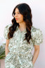 Striped Collar Patterned Romper