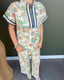 Floral Print Half Zip Comfy Set