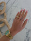 CS SILVER OPEN HEART RING