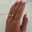 CS GOLD OPEN HEART RING