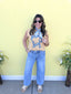 Stripe HR Kate Barrel Jeans w/ Utility Pocket