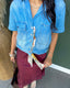 Hem Belt Detail Denim Top