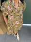 Patterned Puff Sleeve Mini Dress