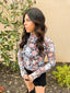 Vintage Floral Mesh Top