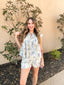 Patterned Peplum Top Set