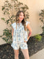 Patterned Peplum Top Set