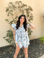 Patterned Peplum Top Set