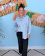 Pinstripe Button Down Top