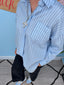 Pinstripe Button Down Top