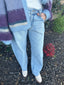 Mid Rise Barrel Jean