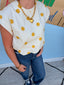 Polka Dot Drop Sleeve Balloon Top