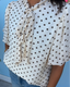 Polka Dot Neck Tie Blouse