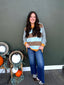 Mineral Washed Stripe Mix Long Sleeve