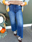 HR Dark Blue Wide Leg Jean
