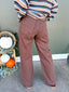 Brown Patch Pocket Wide Leg Jean