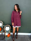 Pinstripe Oversized Soft Button Up Top