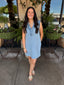 Snow Washed Denim Mini Dress