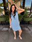 Snow Washed Denim Mini Dress