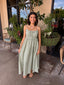 Keyhole Ruffled Midi Dress